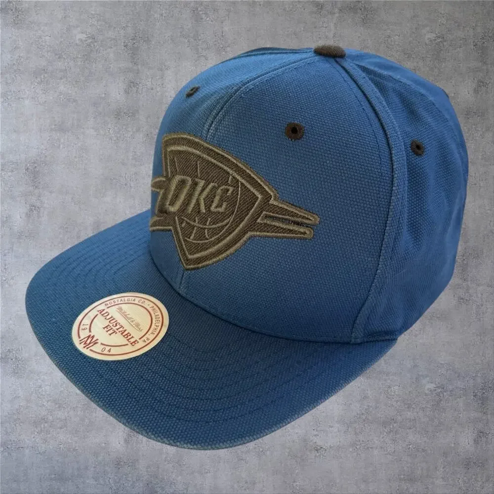 Mitchell Ness OKC Thunder Russell Westbrook Snapback Hat Blue Signature Cap NBA
